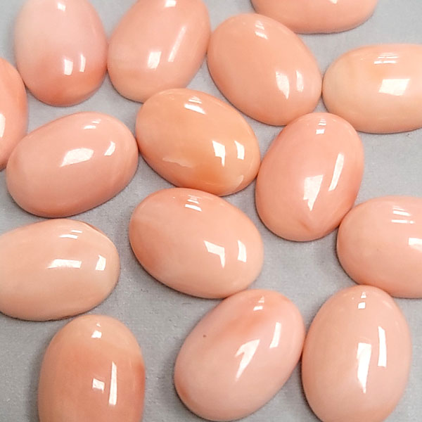 13x18MM OVAL CABOCHON  NATURAL PINK CORAL
